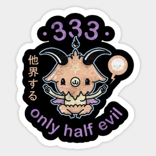 Half Evil 333 baphomet Sticker